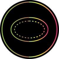 oval línea degradado debido color icono vector