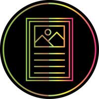 Poster Design Line Gradient Due Color Icon vector