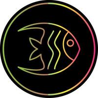 Angelfish Line Gradient Due Color Icon vector