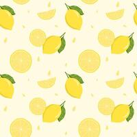 Lemon Slice Seamless Pattern vector