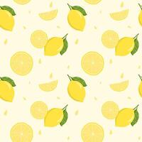 Lemon Slice Seamless Pattern vector