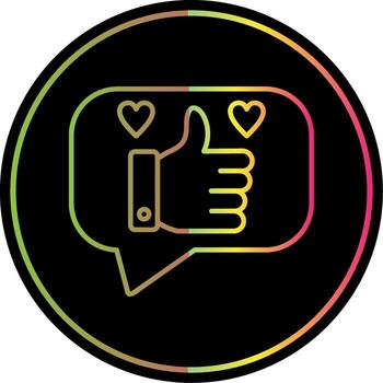 Favourite Line Gradient Due Color Icon vector