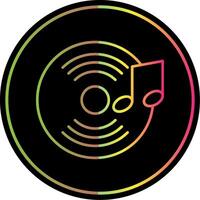 Vinyl Record Line Gradient Due Color Icon vector