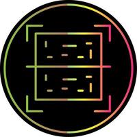 Qr Code Line Gradient Due Color Icon vector