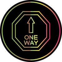 One Way Line Gradient Due Color Icon vector