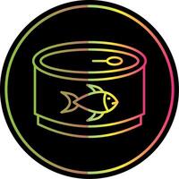 Tuna Line Gradient Due Color Icon vector