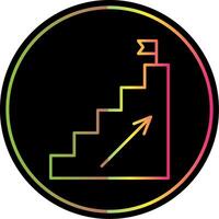 Steps Line Gradient Due Color Icon vector
