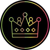 Crown Line Gradient Due Color Icon vector