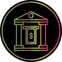 Cash Withdraw Line Gradient Due Color Icon vector