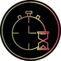 Deadline Line Gradient Due Color Icon vector