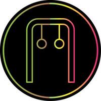 Gymnastic Rings Line Gradient Due Color Icon vector