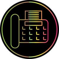 Fax Line Gradient Due Color Icon vector