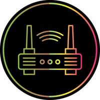 Wifi Router Line Gradient Due Color Icon vector