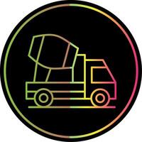 Concrete Mixer Line Gradient Due Color Icon vector