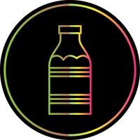 Milk Bottle Line Gradient Due Color Icon vector