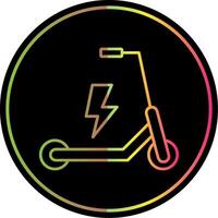 eléctrico scooter línea degradado debido color icono vector