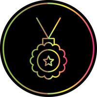 Medallion Line Gradient Due Color Icon vector