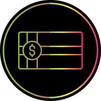 Payment Voucher Line Gradient Due Color Icon vector