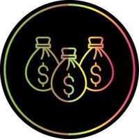 Money Line Gradient Due Color Icon vector