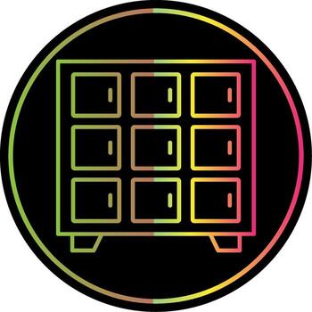 Locker Line Gradient Due Color Icon vector