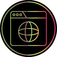 Website Line Gradient Due Color Icon vector