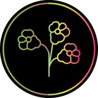 Dogbane Line Gradient Due Color Icon vector