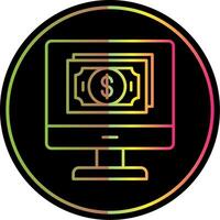 Dollor Line Gradient Due Color Icon vector