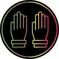 Glove Line Gradient Due Color Icon vector