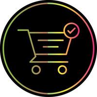 Checkout Line Gradient Due Color Icon vector