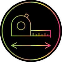 Measurement Line Gradient Due Color Icon vector