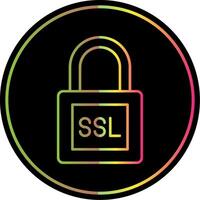 ssl línea degradado debido color icono vector