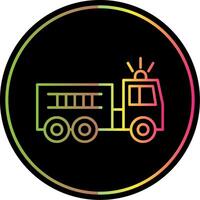 Fire Truck Line Gradient Due Color Icon vector