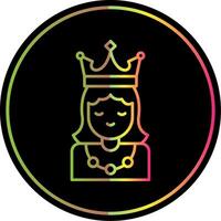 Princess Line Gradient Due Color Icon vector