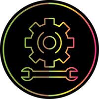 Gear Line Gradient Due Color Icon vector