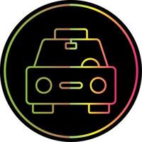 Taxi Line Gradient Due Color Icon vector