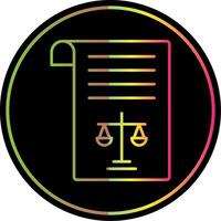 Legal Document Line Gradient Due Color Icon vector