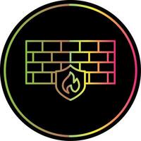 Firewall Line Gradient Due Color Icon vector