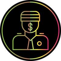 Bribe Line Gradient Due Color Icon vector