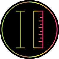 Measurement Line Gradient Due Color Icon vector