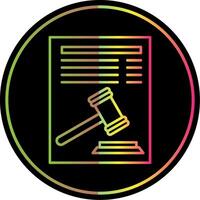 Legal Document Line Gradient Due Color Icon vector