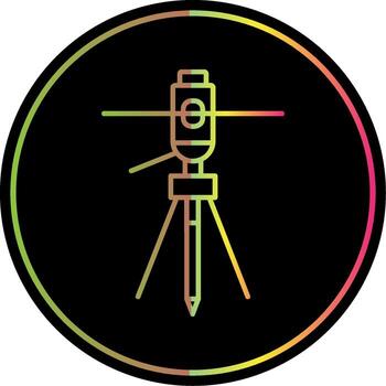 Lasers Line Gradient Due Color Icon vector