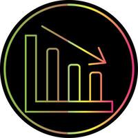 Line chart Line Gradient Due Color Icon vector