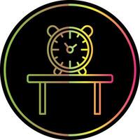 Table Watch Line Gradient Due Color Icon vector