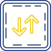 Swap Line Two Color Icon vector