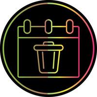 Delete Event Line Gradient Due Color Icon vector