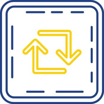 Loop Line Two Color  Icon vector