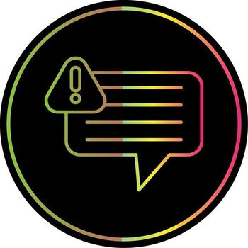 Warning Line Gradient Due Color Icon vector