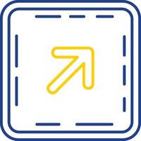 Up right arrow Line Two Color Icon vector