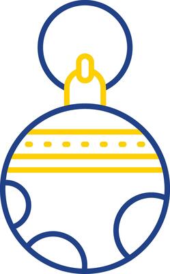 Bauble Line Two Color Icon