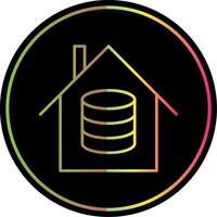 datos casa línea degradado debido color icono vector